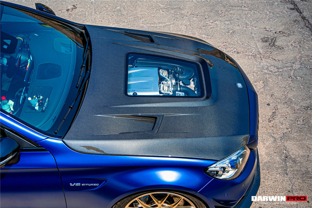DarwinPRO 2015-2021 Mercedes Benz W205 C63 & S AMG IMP Performance Partial Carbon Fiber Hood - DarwinPRO Aerodynamics