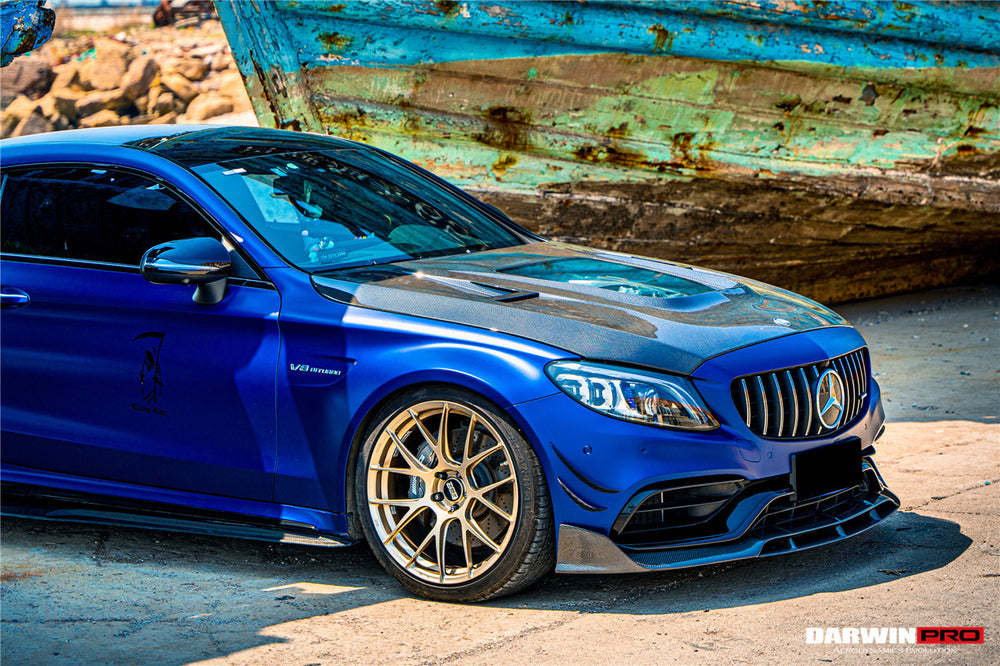 DarwinPRO 2015-2021 Mercedes Benz W205 C63 & S AMG IMP Performance Partial Carbon Fiber Hood - DarwinPRO Aerodynamics
