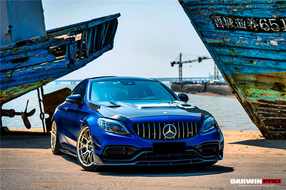 DarwinPRO 2015-2021 Mercedes Benz W205 C63 & S AMG IMP Performance Partial Carbon Fiber Hood - DarwinPRO Aerodynamics