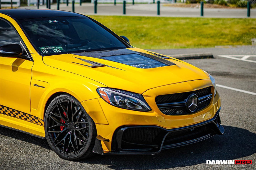 DarwinPRO 2015-2021 Mercedes Benz W205 C63 & S AMG IMP Performance Partial Carbon Fiber Hood - DarwinPRO Aerodynamics