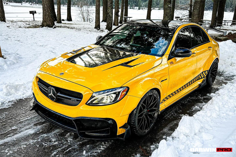 DarwinPRO 2015-2021 Mercedes Benz W205 C63 & S AMG IMP Performance Partial Carbon Fiber Hood - DarwinPRO Aerodynamics