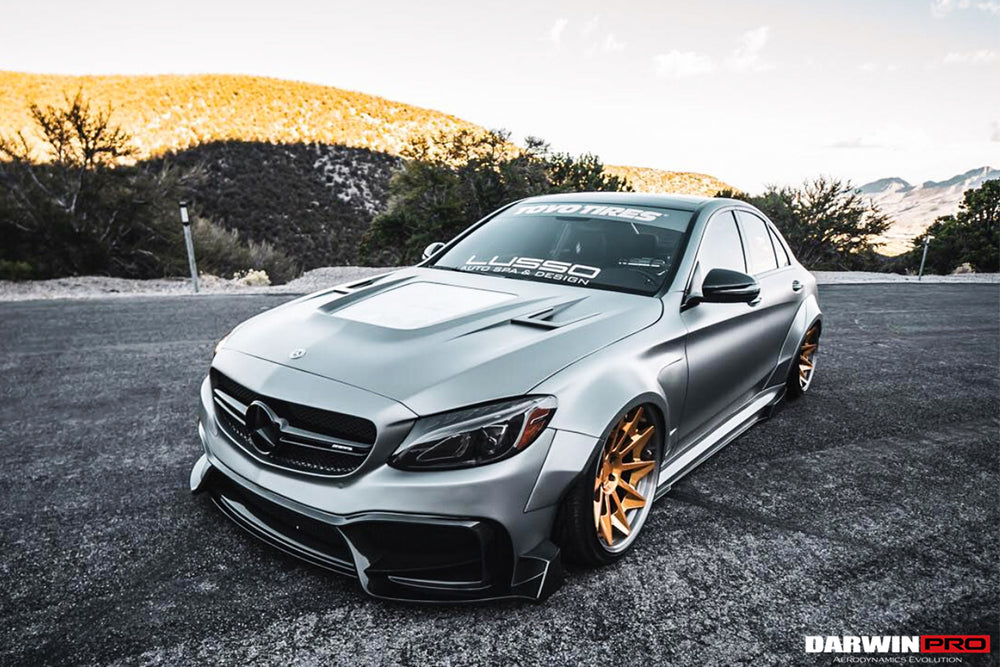 2015-2021 Mercedes Benz W205 C63 & S AMG Sedan IMP Performance Partial Carbon Fiber Full Body Kit - DarwinPRO Aerodynamics