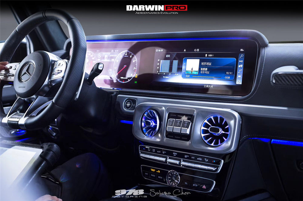 2019-2023 Mercedes Benz G-Wagon W464 Dry Carbon Fiber Screen Surround Panel Replacement DarwinPRO (OE) | Fits G550, G63 AMG, G-Class - DarwinPRO Aerodynamics