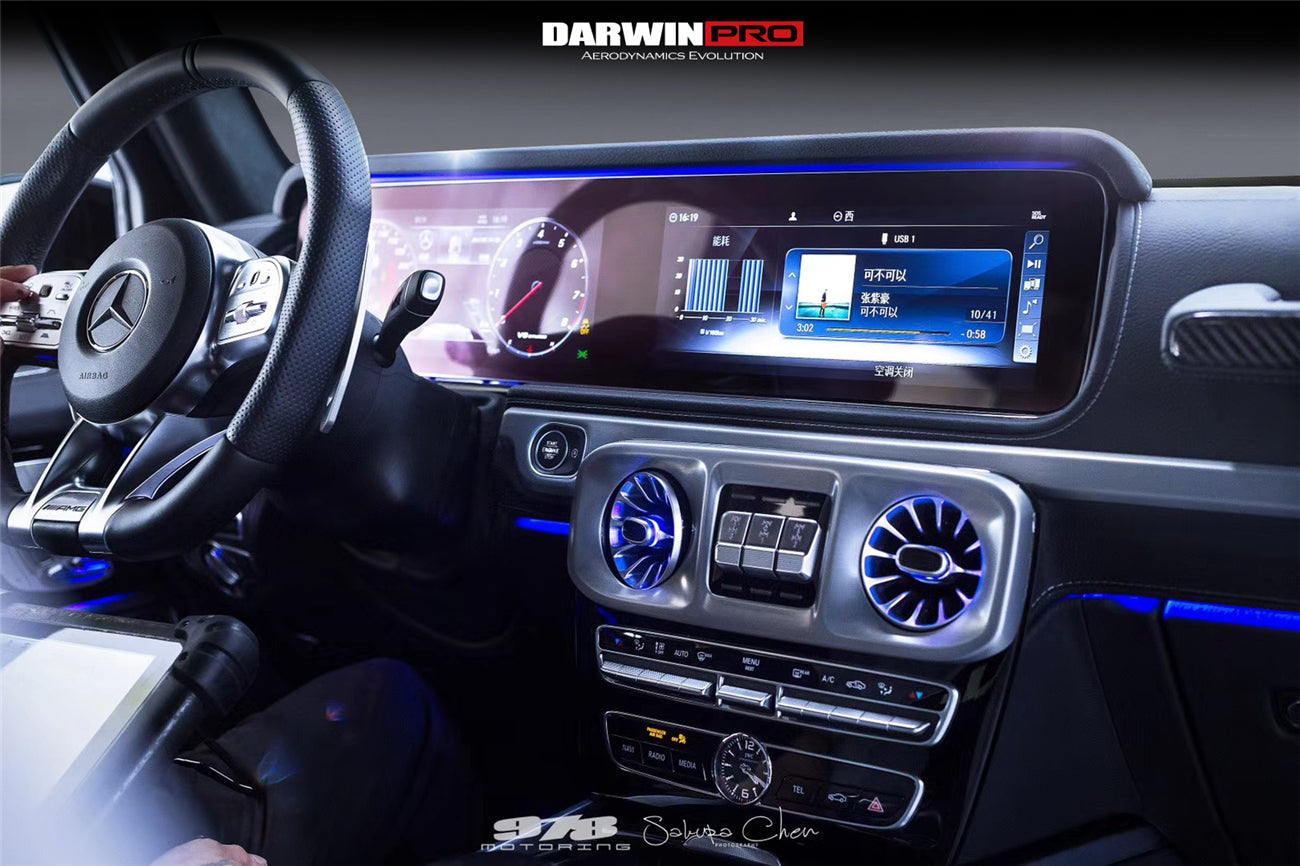 2019-2023 Mercedes Benz G-Wagon W464 Dry Carbon Fiber Screen Surround Panel Replacement DarwinPRO (OE) | Fits G550, G63 AMG, G-Class - DarwinPRO Aerodynamics