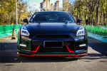  2008-2016 Nissan GTR R35 CBA DBA Ver15 NSM Style Partial Carbon Fiber Front Bumper 