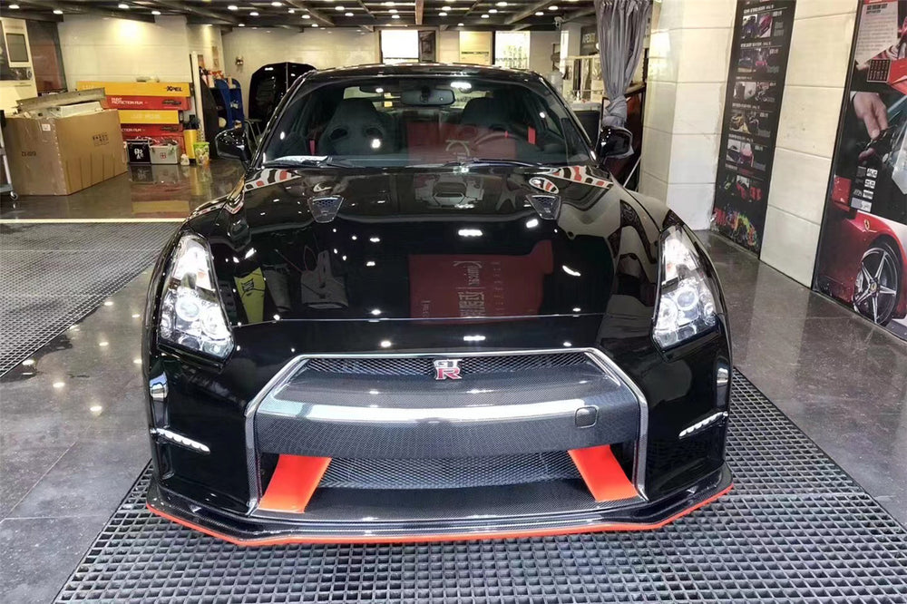 2008-2016 Nissan GTR R35 CBA DBA Ver15 NSM Style Partial Carbon Fiber Front Bumper