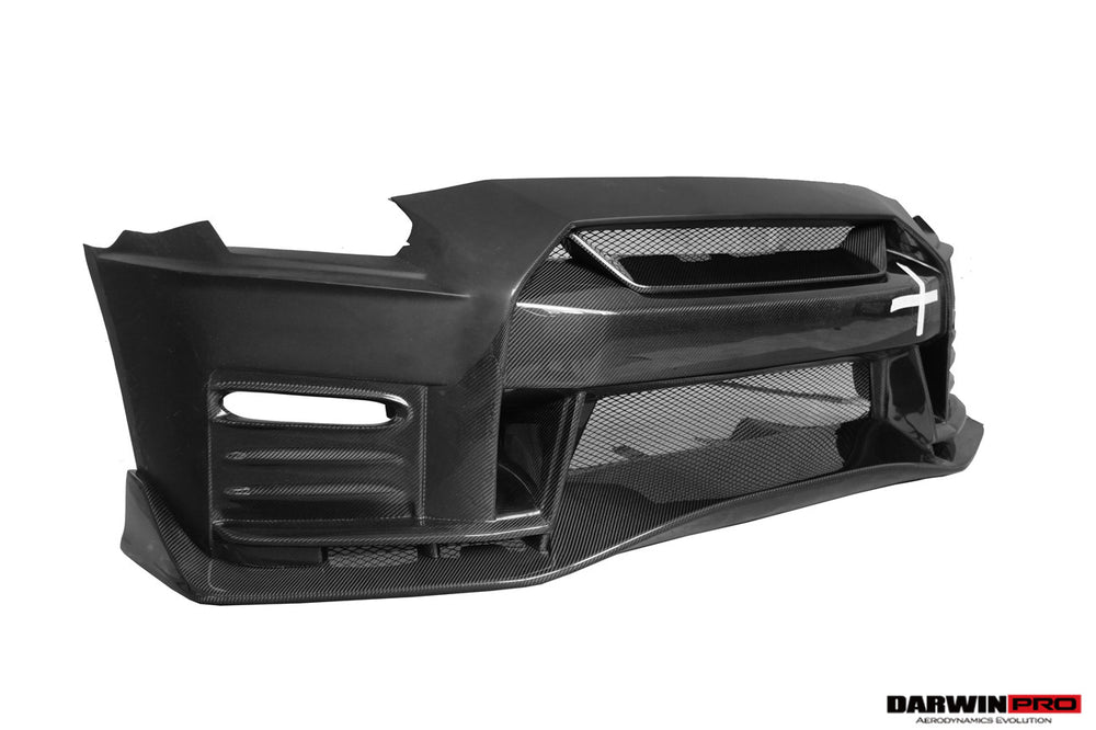 DarwinPRO 2008-2016 Nissan GTR R35 CBA DBA Ver17 NSM Style Partial Carbon Fiber Front Bumper