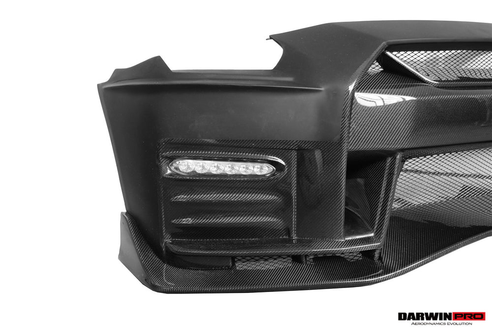 DarwinPRO 2008-2016 Nissan GTR R35 CBA DBA Ver17 NSM Style Partial Carbon Fiber Front Bumper