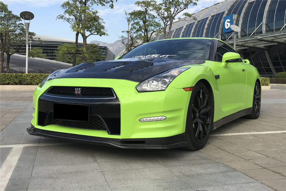 2012-2016 Nissan GTR R35 DBA NSM Style Partial Carbon Fiber Front Lip - DarwinPRO Aerodynamics