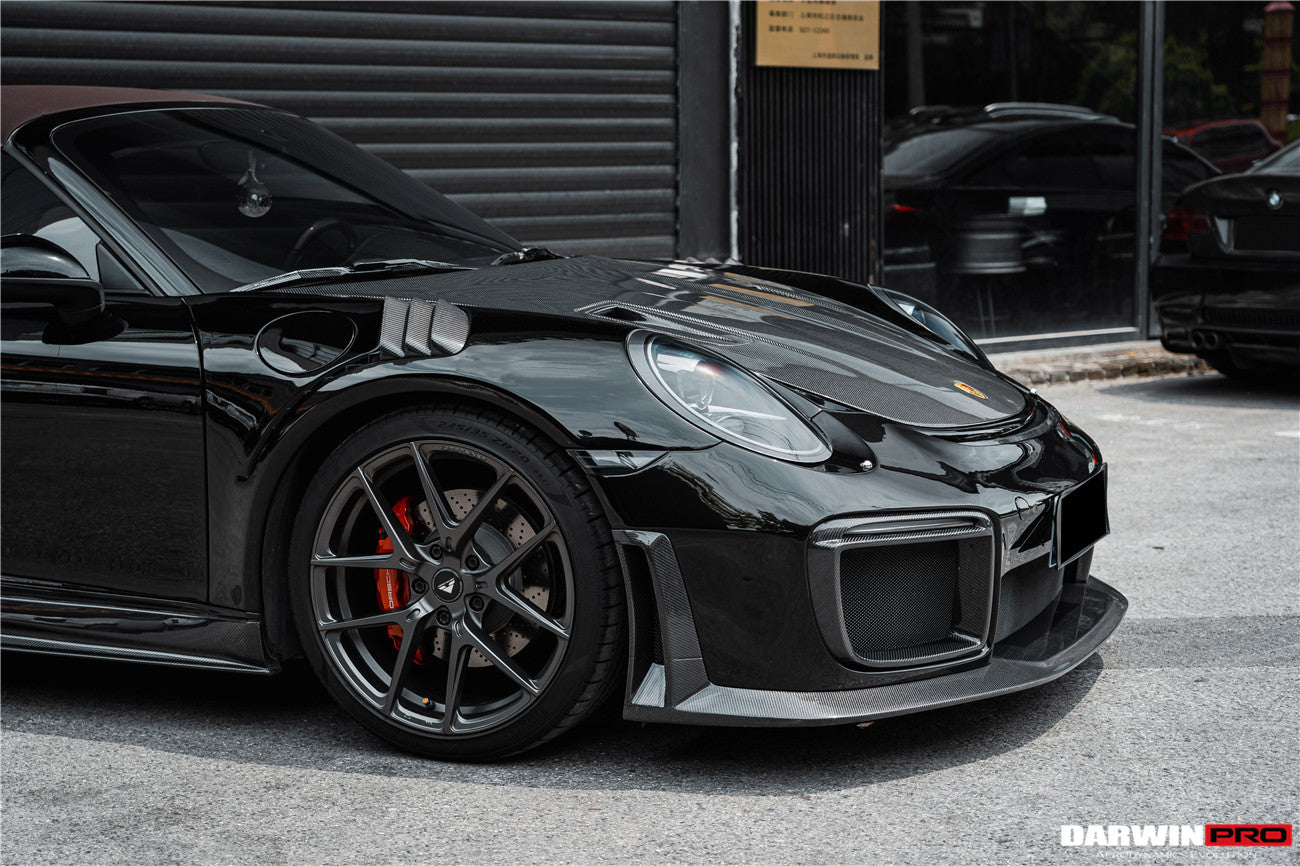 DarwinPRO 2012-2019 Porsche 991 Carrera S & Targa 4 & 4s GT2RS Style Carbon Fiber Hood - DarwinPRO Aerodynamics