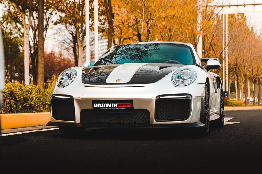 DarwinPRO 2012-2019 Porsche 991 Carrera S & Targa 4 & 4s GT2RS Style Carbon Fiber Hood - DarwinPRO Aerodynamics