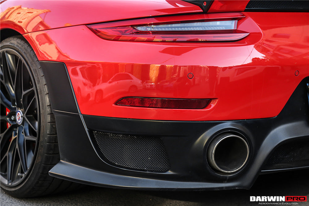DarwinPRO 2016-2019 Porsche 911 991.2 Carrera & S GT2RS Style Partial Carbon Fiber Rear Bumper - DarwinPRO Aerodynamics