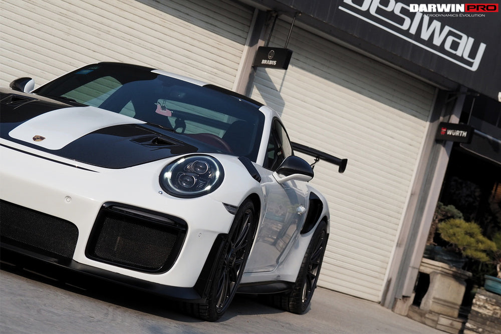DarwinPRO 2016-2019 Porsche 911 991.2 Carrera &Targa 4 & 4S GT2RS Style Partial Carbon Fiber Front Bumper - DarwinPRO Aerodynamics