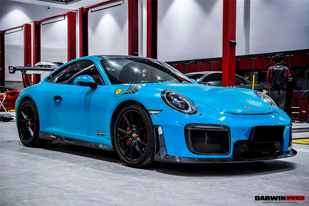 DarwinPRO 2016-2019 Porsche 911 991.2 Carrera &Targa 4 & 4S GT2RS Style Partial Carbon Fiber Front Bumper - DarwinPRO Aerodynamics