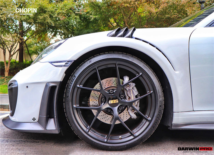 DarwinPRO 2016-2019 Porsche 911 991.2 Carrera &Targa 4 & 4S GT2RS Style Partial Carbon Fiber Front Bumper - DarwinPRO Aerodynamics