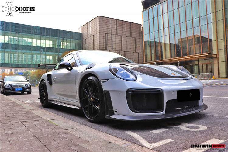 DarwinPRO 2016-2019 Porsche 911 991.2 Carrera &Targa 4 & 4S GT2RS Style Partial Carbon Fiber Front Bumper - DarwinPRO Aerodynamics