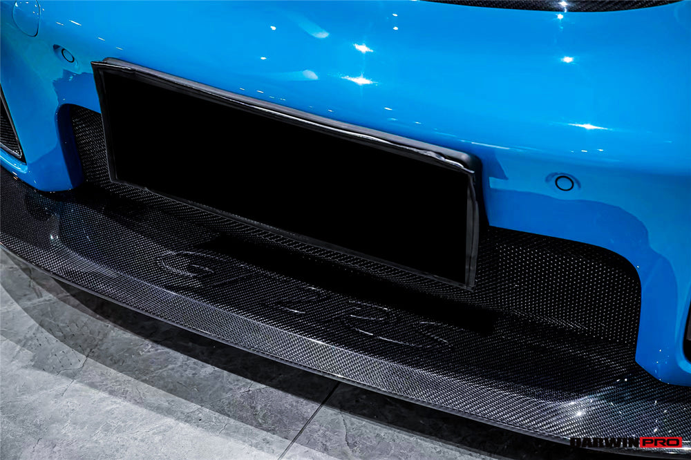 DarwinPRO 2016-2019 Porsche 911 991.2 Carrera &Targa 4 & 4S GT2RS Style Partial Carbon Fiber Front Bumper - DarwinPRO Aerodynamics