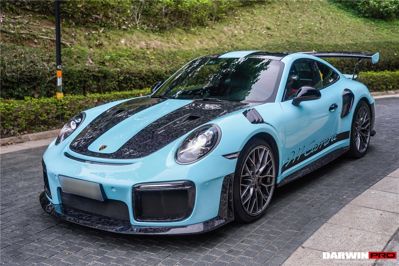 DarwinPRO 2012-2019 Porsche 991 Carrera S & Targa 4 & 4s GT2RS Style Carbon Fiber Hood - DarwinPRO Aerodynamics