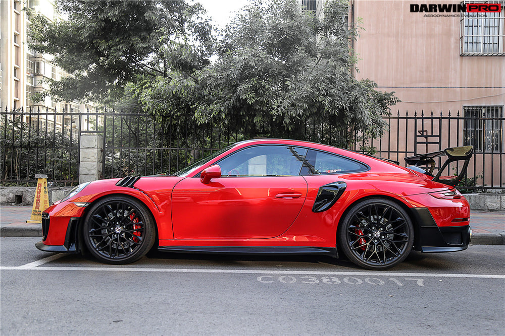 DarwinPRO 2016-2019 Porsche 911 991.2 Carrera S GT2RS-Style GT2RS Carbon Fiber Side Skirts - DarwinPRO Aerodynamics