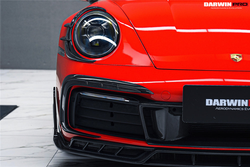 Darwinpro 2019-2024 Porsche 911 992 Carrera S 4 4S Targa Cabriolet BKSSII Style Front Bumper Lip Splitter