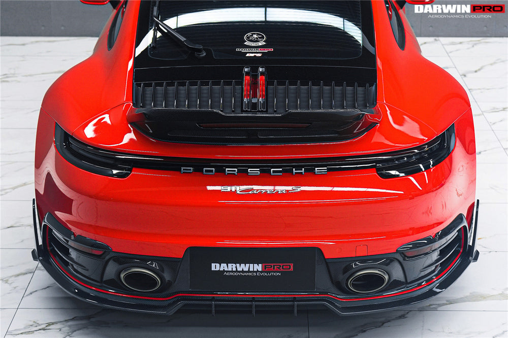 2019-2024 Porsche 911 992 Carbon Fiber Rear Bumper Vent Trims DarwinPRO ...