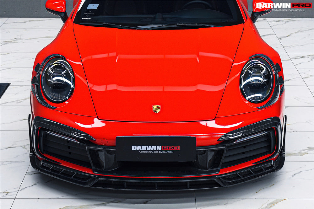 Darwinpro 2019-2024 Porsche 911 992 Carrera S 4 4S Targa Cabriolet BKSSII Style Front Bumper Lip Splitter