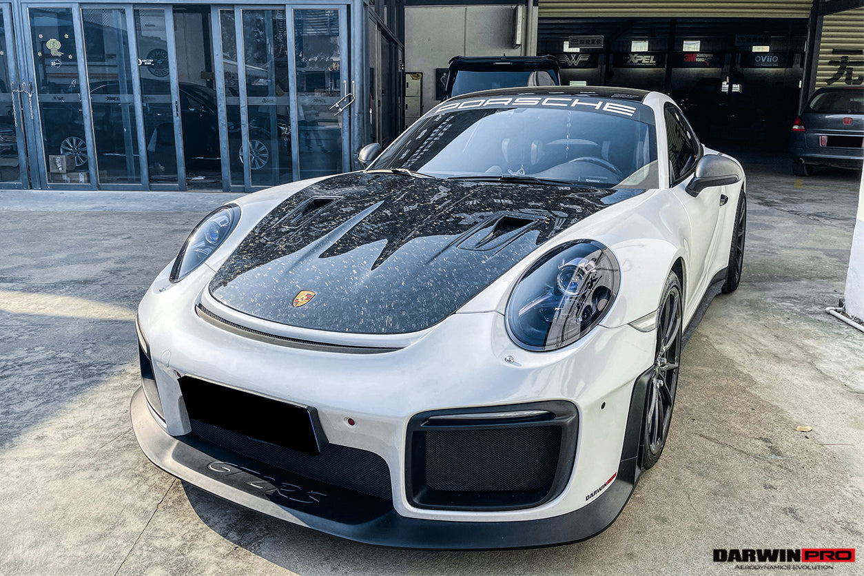 DarwinPRO 2012-2019 Porsche 991 Carrera S & Targa 4 & 4s GT2RS Style Carbon Fiber Hood - DarwinPRO Aerodynamics