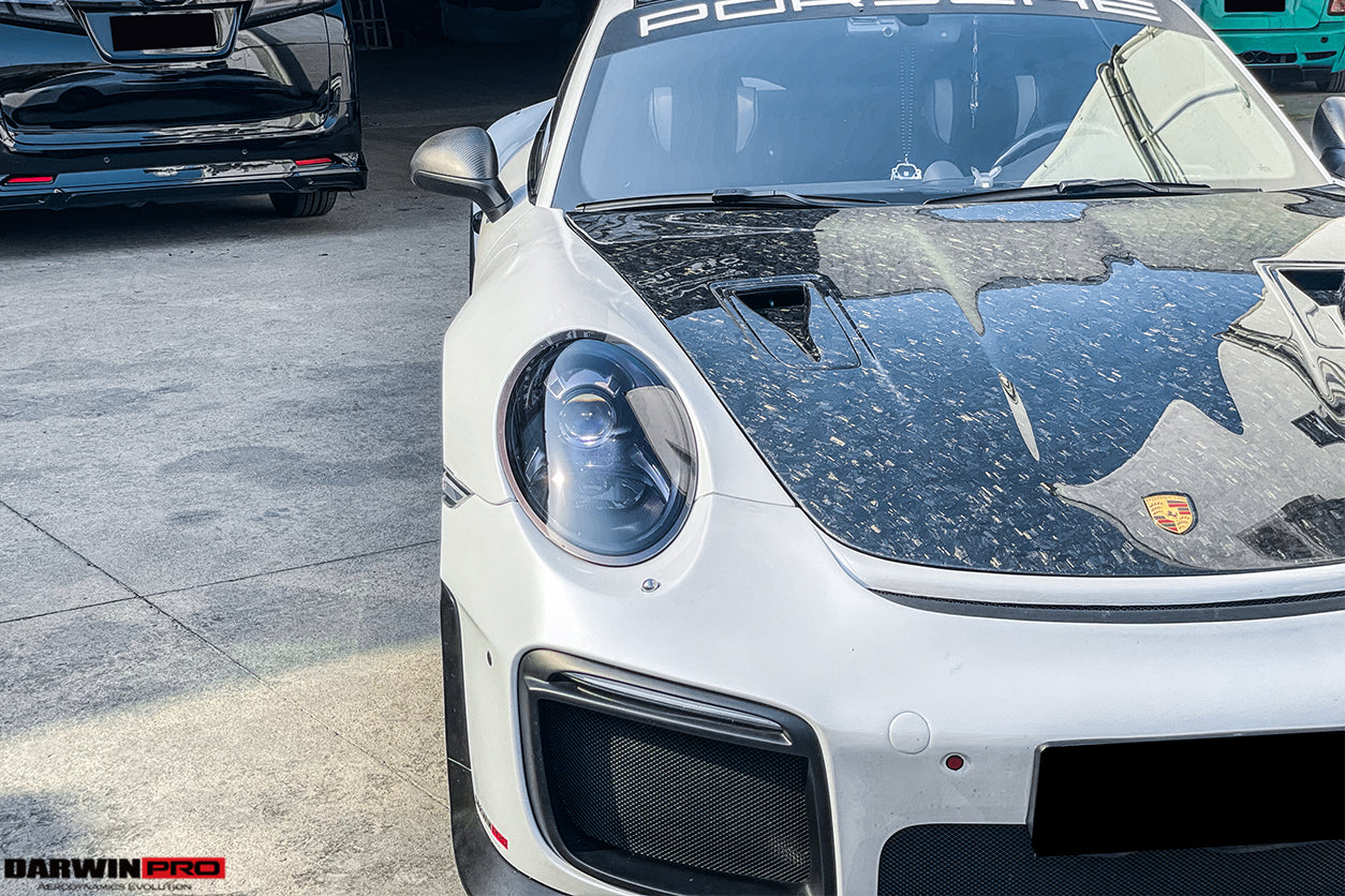 DarwinPRO 2012-2019 Porsche 991 Carrera S & Targa 4 & 4s GT2RS Style Carbon Fiber Hood - DarwinPRO Aerodynamics