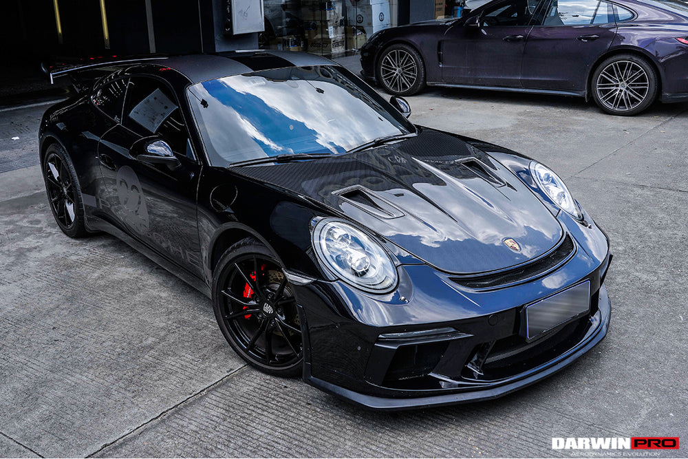 DarwinPRO 2012-2019 Porsche 991 Carrera S & Targa 4 & 4s GT2RS Style Carbon Fiber Hood - DarwinPRO Aerodynamics