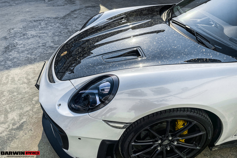 DarwinPRO 2012-2019 Porsche 991 Carrera S & Targa 4 & 4s GT2RS Style Carbon Fiber Hood - DarwinPRO Aerodynamics