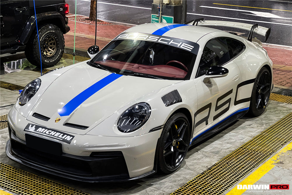 Faldones laterales DarwinPRO 2019-2024 para Porsche 911 992 Carrera, S, 4, 4S, Targa y Cabriolet estilo GT3