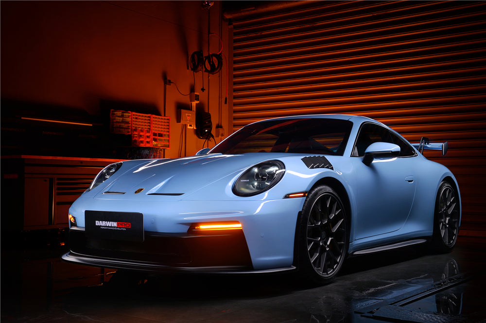 Faldones laterales DarwinPRO 2019-2024 para Porsche 911 992 Carrera, S, 4, 4S, Targa y Cabriolet estilo GT3