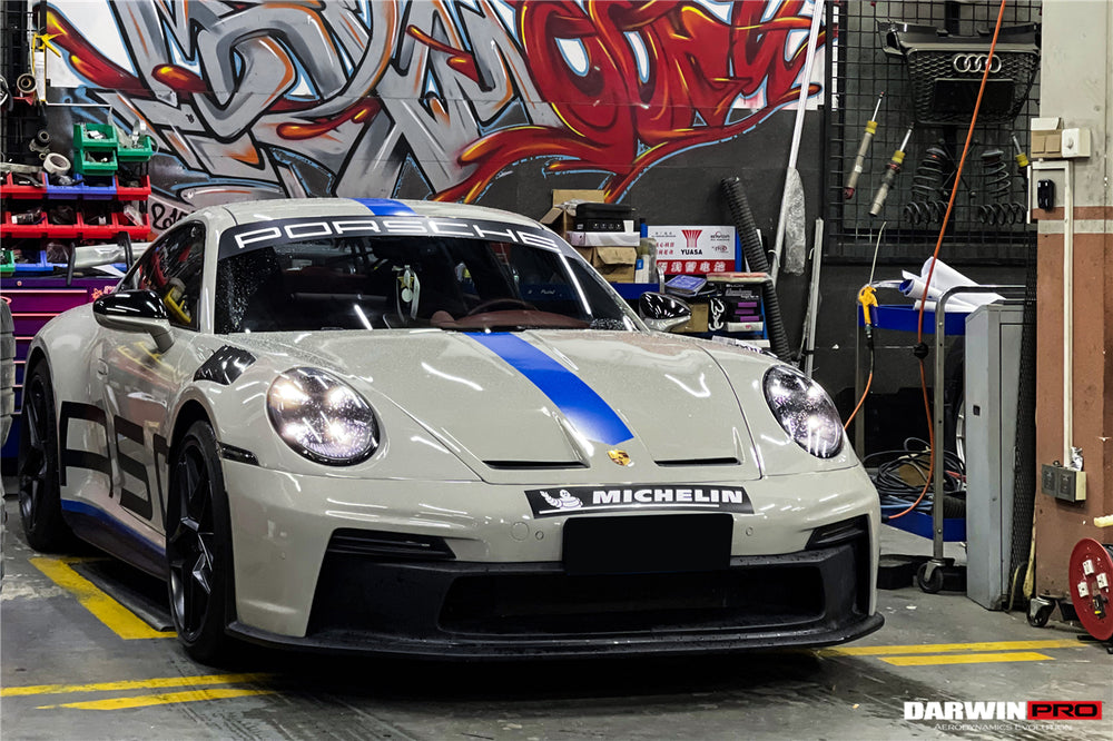 Faldones laterales DarwinPRO 2019-2024 para Porsche 911 992 Carrera, S, 4, 4S, Targa y Cabriolet estilo GT3