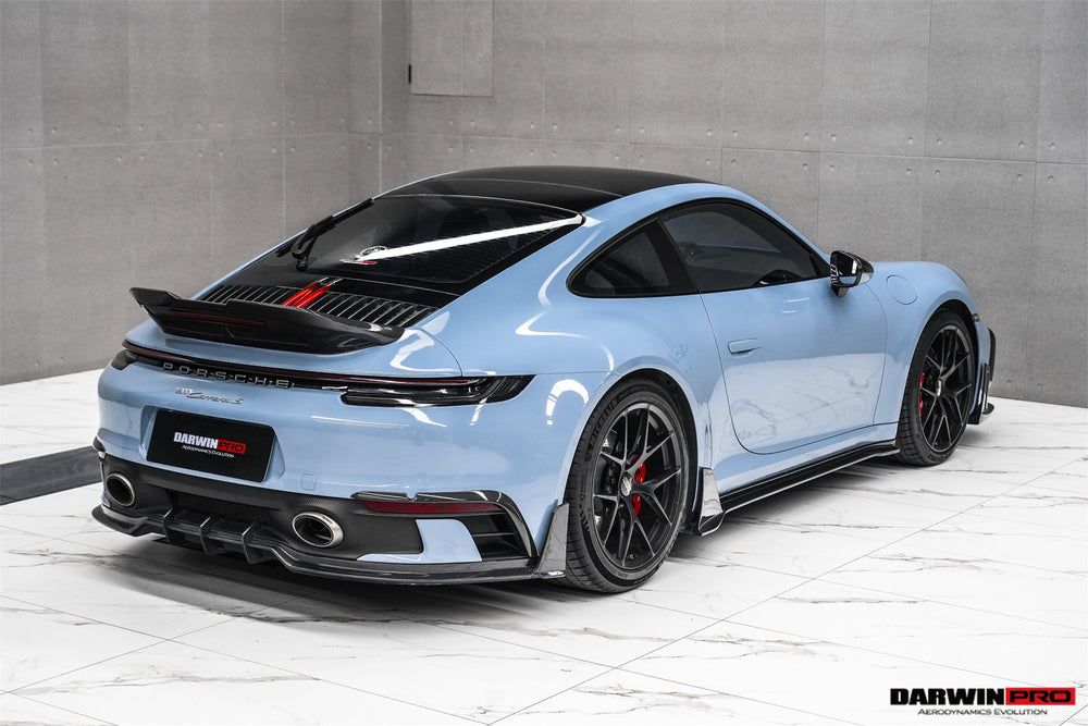 Faldones laterales DarwinPRO 2019-2024 para Porsche 911 992 Carrera, S, 4, 4S, Targa y Cabriolet estilo BKSSII