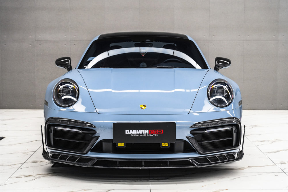 DarwinPRO 2019-2024 Porsche 911 992 Carrera & 4 & 4S & Targa & Cabriolet SD-Sport Design Model BKSSII Style Front Bumper Lip Splitter - DarwinPRO Aerodynamics