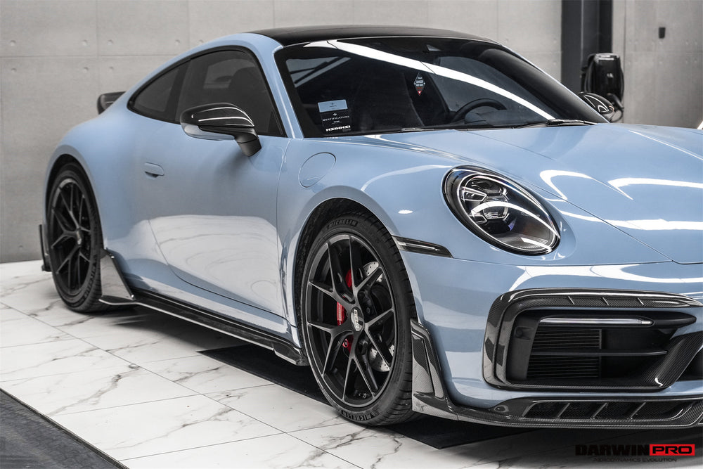 Faldones laterales DarwinPRO 2019-2024 para Porsche 911 992 Carrera, S, 4, 4S, Targa y Cabriolet estilo BKSSII