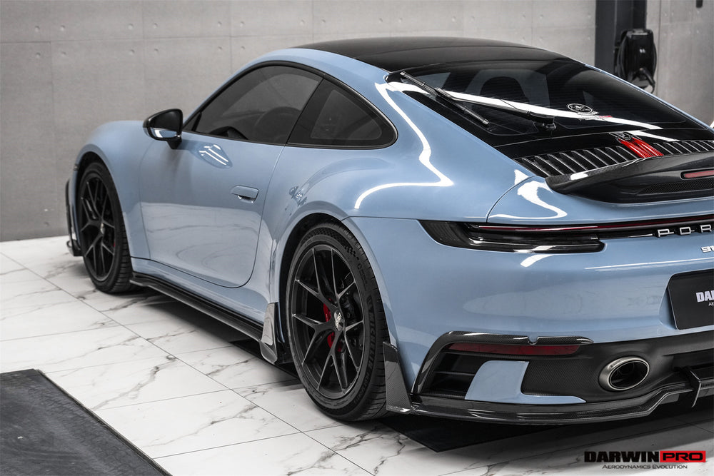 Faldones laterales DarwinPRO 2019-2024 para Porsche 911 992 Carrera, S, 4, 4S, Targa y Cabriolet estilo BKSSII