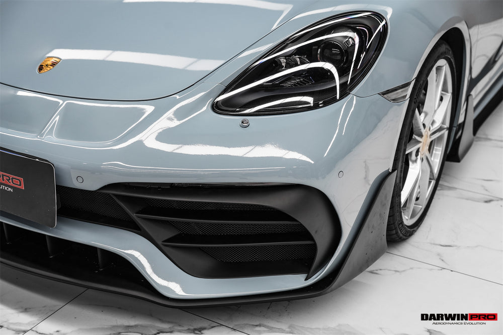 DarwinPRO 2021-2024 Porsche 718 Cayman & Boxster Stuttmate Part Carbon Fiber Front Bumper With ACC Hole