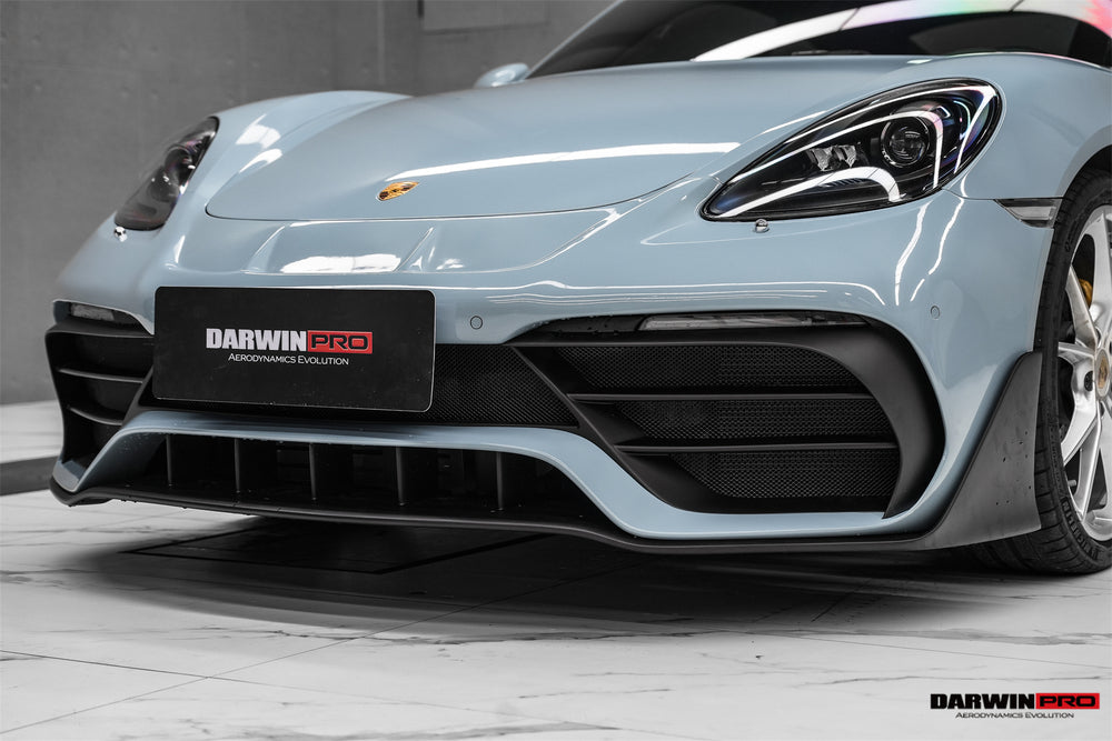 DarwinPRO 2021-2024 Porsche 718 Cayman & Boxster Stuttmate Part Carbon Fiber Front Bumper With ACC Hole