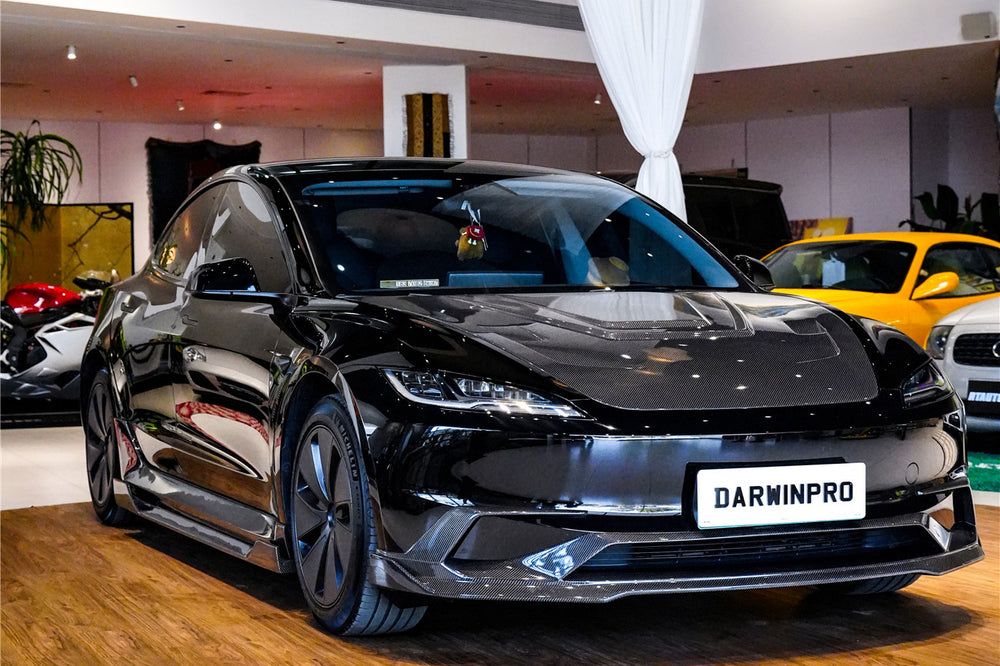 Faldón delantero central de fibra de carbono IMP Performance para Tesla Model 3 2017-2023