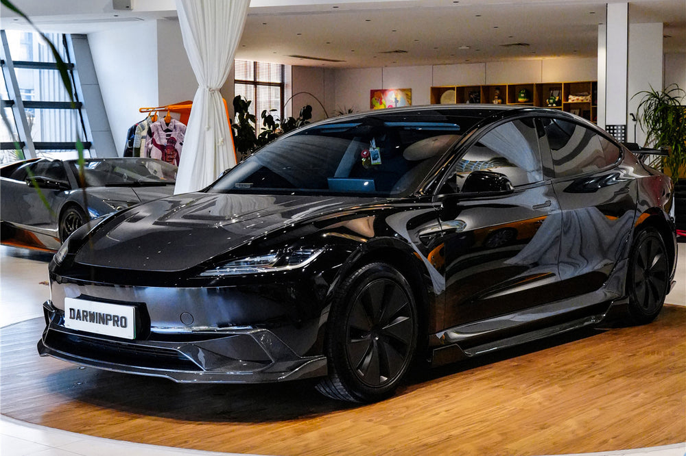 Faldón delantero central de fibra de carbono IMP Performance para Tesla Model 3 2017-2023