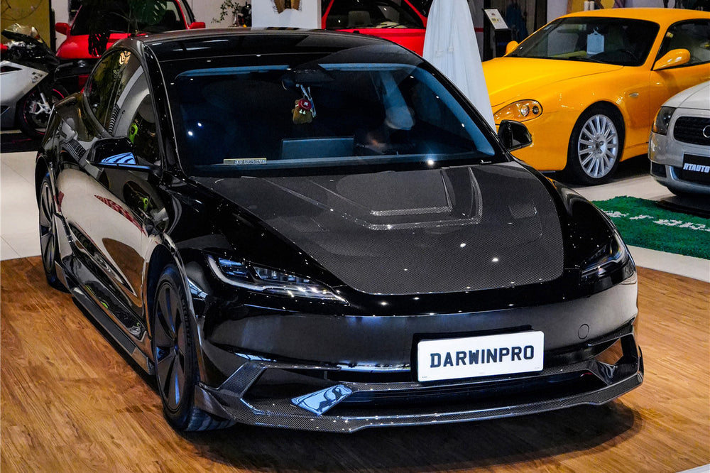 2024-2026 Tesla Model 3 Highland RWD AWD Carbon Fiber IMP Design Front Lip（DONT FIT PERFORMANCE）