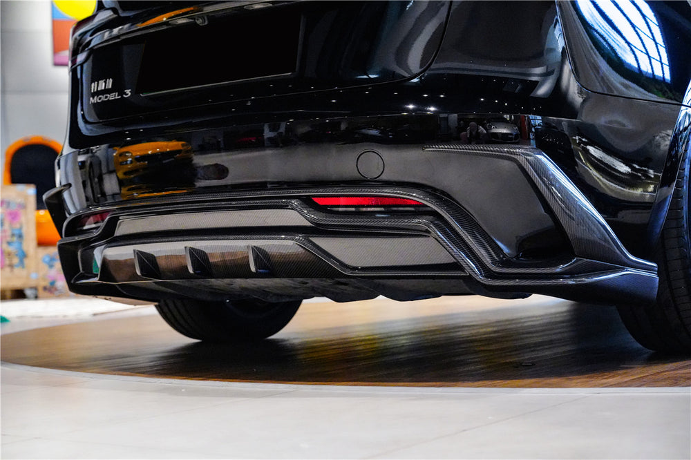 2024-2026 Tesla Model 3 Highland RWD AWD PERFORMANCE Carbon Fiber IMP Design Rear Diffuser