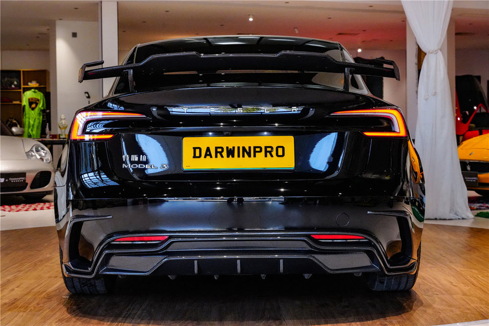 Faldón delantero central de fibra de carbono IMP Performance para Tesla Model 3 2017-2023