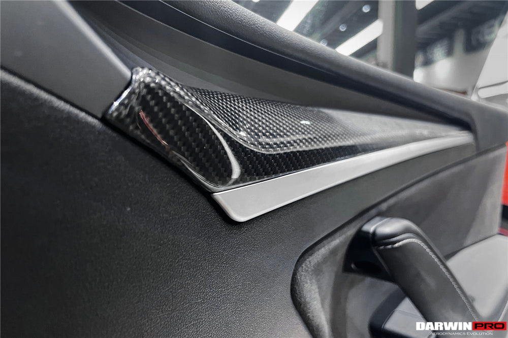 2020-2023 Tesla Model 3 Y OEM Style Autoclave Carbon Fiber Door Trim Interior Replacement