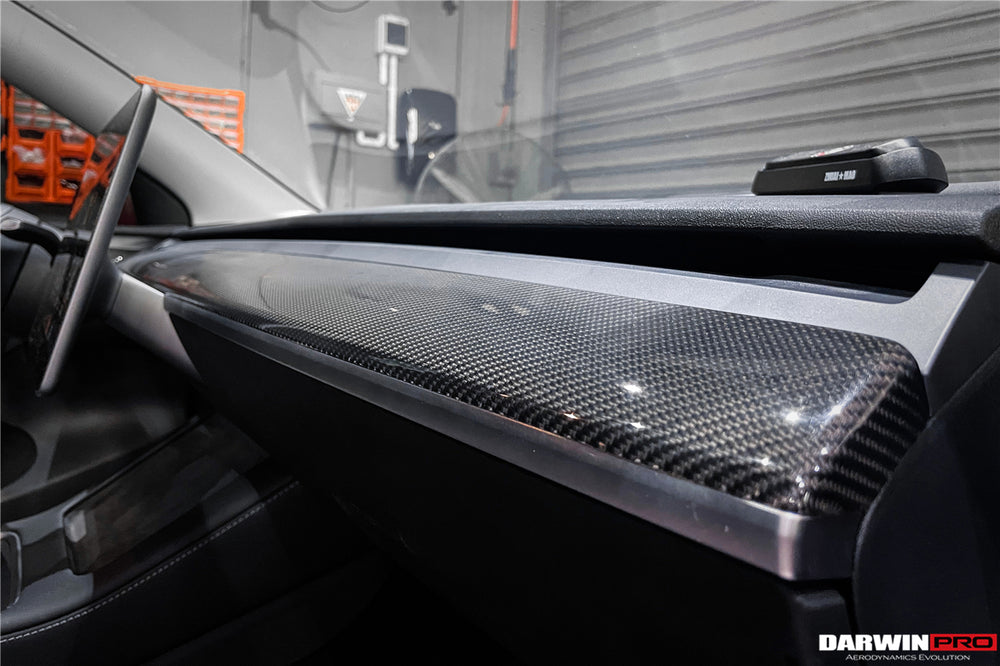 2020-2023 Tesla Model 3 Y OEM Style Autoclave Carbon Fiber Dashboard Trim Interior Replacement