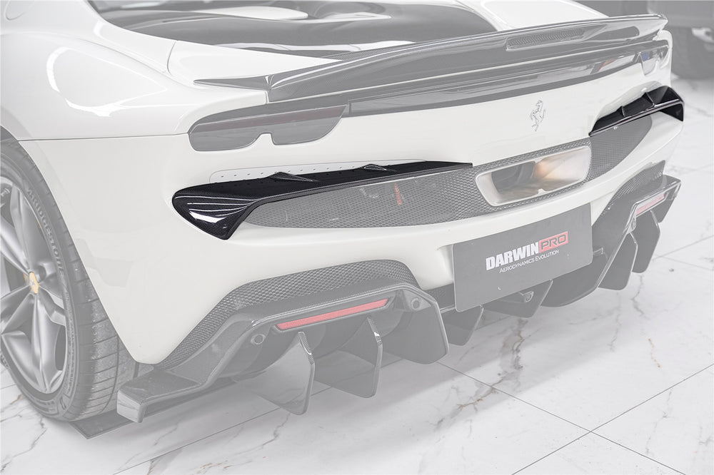 DarwinPRO 2022-2025 Ferrari 296 GTB & GTS Type F171 iMP Style Carbon Fiber Rear Bumper Trim