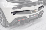  DarwinPRO 2022-2025 Ferrari 296 GTB & GTS Type F171 iMP Style Carbon Fiber Rear Bumper Trim 