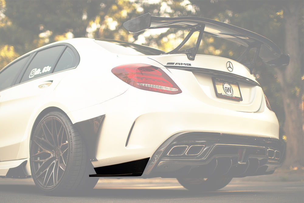 2015-2018 Mercedes Benz W205 C63 S AMG Sedan IMP Performance Carbon Fiber Rear Caps