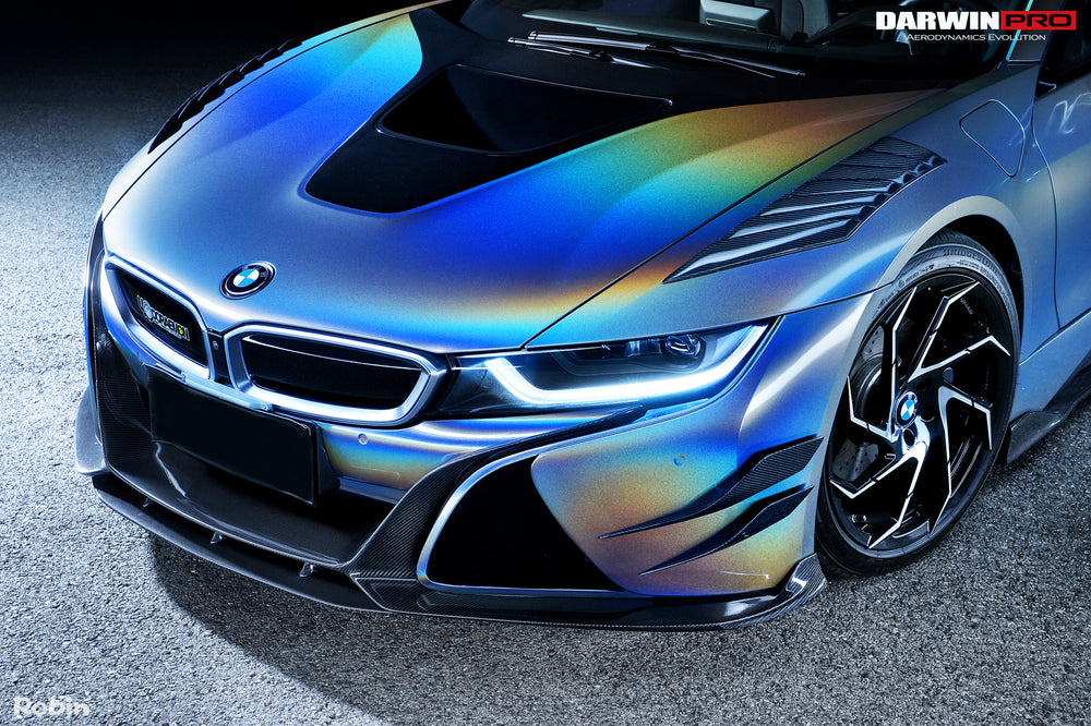 2014-2018 BMW i8 BZK Carbon Fiber Front Fender Vents - DarwinPRO Aerodynamics